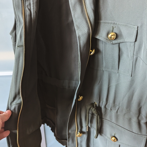 Michael Kors Army Green Tie Vest - Size Small - Picture 7 of 10